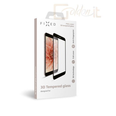Okostelefon kiegészítő FIXED teljes kijelzős üvegfólia Apple iPhone 6/6S/7/8/SE (2020) telefonokhoz, fekete - FIXG3D-100-033BK