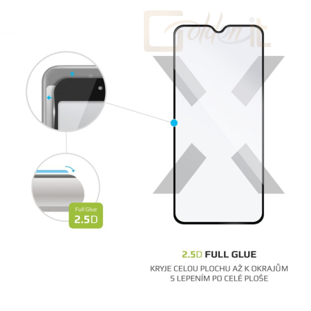 Okostelefon kiegészítő FIXED teljes kijelzős üvegfólia Xiaomi Redmi Note 8T telefonhoz, fekete - FIXGFA-455-BK