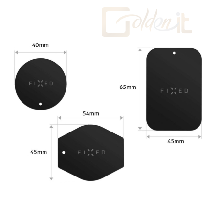 Okostelefon kiegészítő FIXED Set of spare plates magnetic holders Icon Plates, Fekete - FIXIC-PL-BK