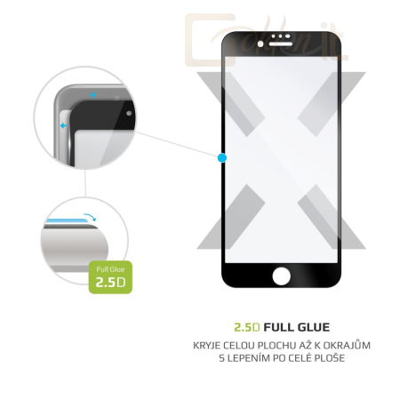 Okostelefon kiegészítő FIXED teljes kijelzős üvegfólia Apple iPhone 7/8/SE (2020) telefonokhoz, fekete - FIXGFA-100-BK