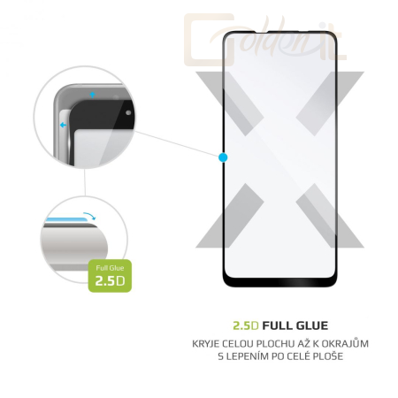 Okostelefon kiegészítő FIXED Üvegfólia Képernyővédő Full-Cover Samsung Galaxy A21s, full screen bonding, Fekete - FIXGFA-552-BK