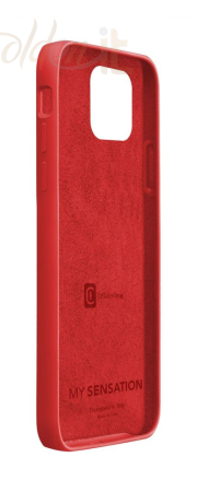 Okostelefon kiegészítő Cellularline Crotective silicone cover Sensation for Apple iPhone 12 Pro Max, red - SENSATIONIPH12PRMR