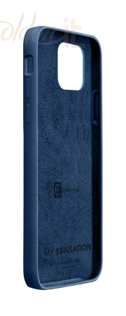 Okostelefon kiegészítő Cellularline Protective silicone cover Sensation for Apple iPhone 12 Pro Max, blue - SENSATIONIPH12PRMB