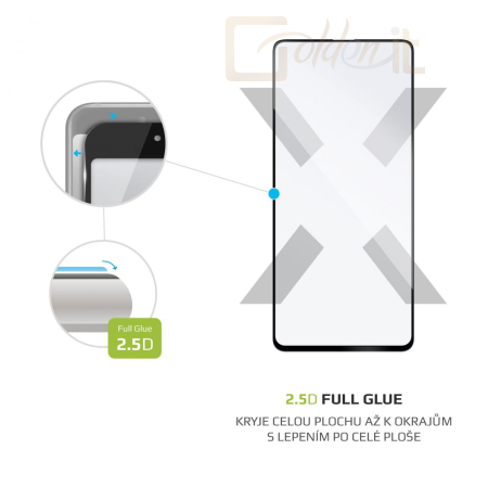 Okostelefon kiegészítő FIXED teljes kijelzős üvegfólia Samsung Galaxy A52 telefonhoz, fekete - FIXGFA-627-BK