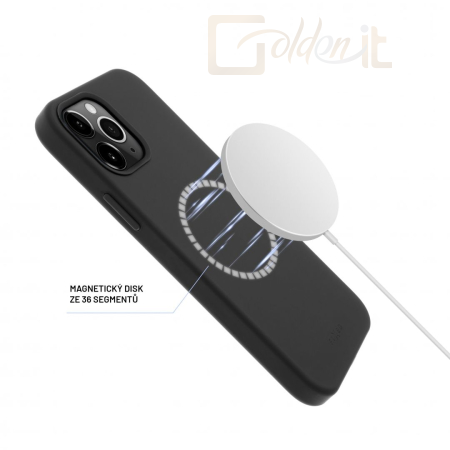 Okostelefon kiegészítő FIXED MagFlow Hátlap with Magsafe support Apple iPhone 12 Pro Max, Piros - FIXFLM-560-RD