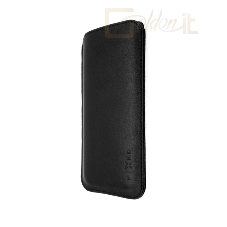 Okostelefon kiegészítő FIXED Skin Tok Vékony made of genuine leather Apple iPhone 12 Pro Max, Fekete - FIXSLM-560-BK