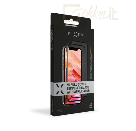 Okostelefon kiegészítő FIXED teljes kijelzős üvegfólia applikátorral Apple iPhone 7/8/SE (2020) telefonokhoz, fekete - FIXG3DA-100-BK