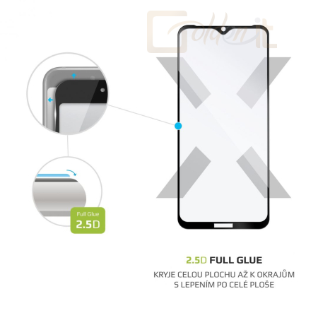 Okostelefon kiegészítő FIXED Üvegfólia Képernyővédő Full-Cover Xiaomi Redmi 9A/9C, full screen bonding, Fekete - FIXGFA-518-BK