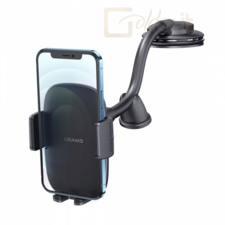 Okostelefon kiegészítő Usams US-ZJ065 Car Center Console Retractable Phone Holder Black - ZJ065ZJ01
