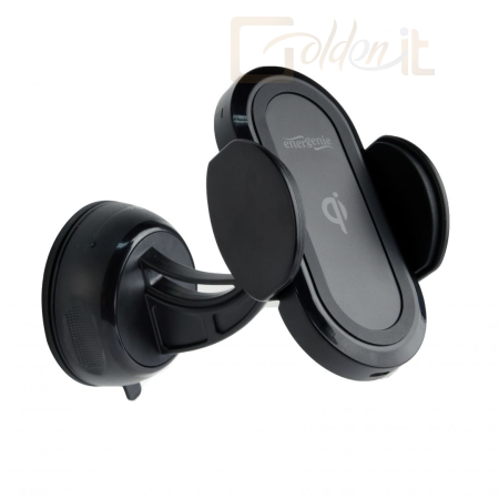 Okostelefon kiegészítő Gembird Car Smartphone Holder with Detachable Fast Wireless QI Charger Black - TA-CHWCQI-01