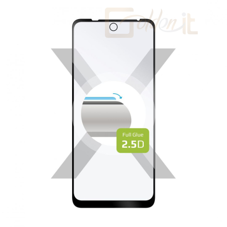 Okostelefon kiegészítő FIXED Full Cover 2,5D Üvegfólia Motorola Moto E30, Fekete - FIXGFA-846-BK