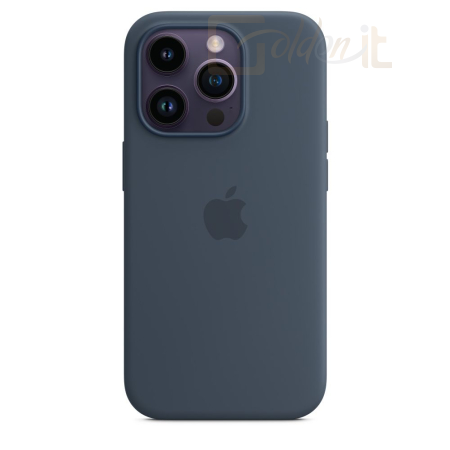 Okostelefon kiegészítő Apple iPhone 14 Pro Silicone Case with MagSafe Storm Blue - MPTF3