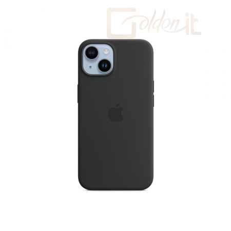 Okostelefon kiegészítő Apple iPhone 14 Silicone Case with MagSafe Midnight - MPRU3