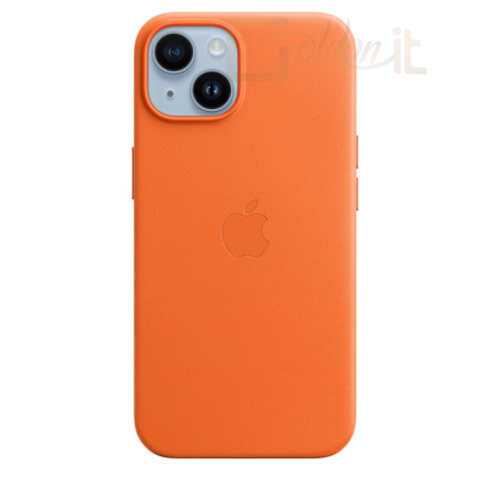 Okostelefon kiegészítő Apple iPhone 14 Leather Case with MagSafe Orange - MPP83