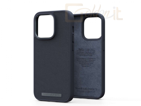 Okostelefon kiegészítő Njord Genuine Leather Case iPhone 14 Pro Black - NA43GL00