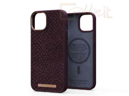 Okostelefon kiegészítő Njord Salmon Leather Magsafe Case iPhone 14 Eldur | Rust - NA41SL03