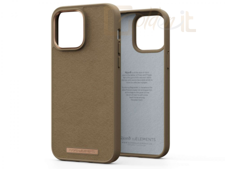 Okostelefon kiegészítő Njord Suede Comfort+ Case iPhone 14 Pro Max Camel - NA44CM04