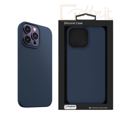 Okostelefon kiegészítő Next One MagSafe Silicone Case iPhone 14 Pro Max Royal Blue - IPH-14PROMAX-MAGSAFE-BLUE