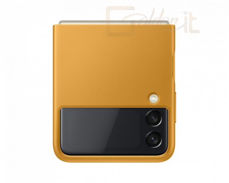 Okostelefon kiegészítő Samsung Galaxy Z Flip3 Leather Cover Mustard - EF-VF711LYEGWW