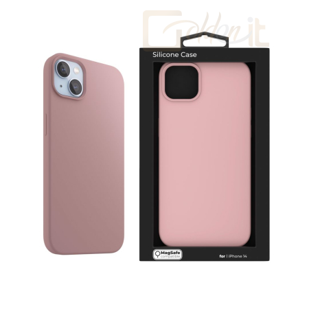 Okostelefon kiegészítő Next One MagSafe Silicone Case iPhone 14 Ballet Pink - IPH-14-MAGSAFE-PINK