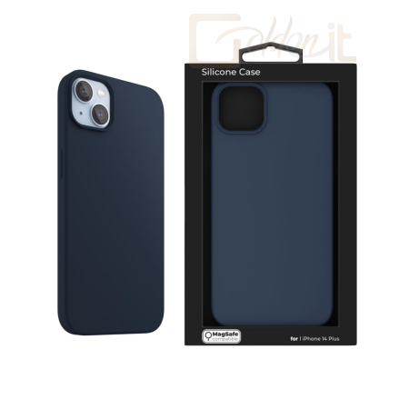 Okostelefon kiegészítő Next One MagSafe Silicone Case iPhone 14 Plus Royal Blue - IPH-14MAX-MAGSAFE-BLUE