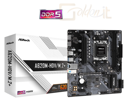 Alaplapok ASRock A620M-HDV/M.2+ - 90-MXBLK0-A0UAYZ