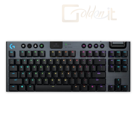 Billentyűzet Logitech G915 TKL Lightspeed Wireless RGB Linear Mechanical Gaming Keyboard Carbon US - 920-009520