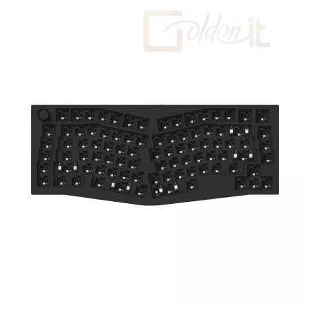 Billentyűzet Keychron Q10 QMK Custom RGB Mechanical Keyboard Barebone ISO Knob Carbon Black US - Q10-F1