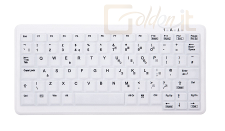 Billentyűzet Cherry AK-C4110F Active Key Keyboard White UK - AK-C4110F-FU1-W/UK