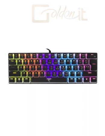 Billentyűzet White Shark GK-2202B Ashiko Blue Switches Mechanical 60% Gaming Keyboard Black US - GK-2202B/BL-US