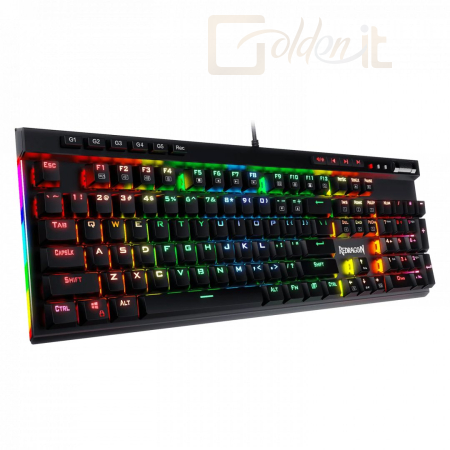 Billentyűzet Redragon Vata RGB Mechanical Gaming Keyboard Red Switches Black HU - K580RGB_RED_HU