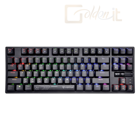 Billentyűzet VERTUX VertuPro 80 Wireless RGB Blue Switch Mechanical Keyboard Black - VERTUPRO-80.EN