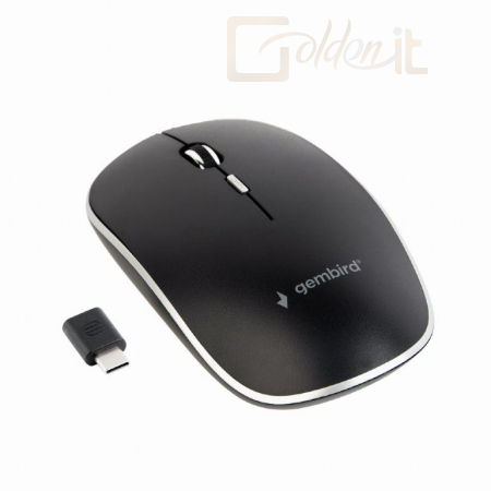 Egér Gembird MUSW-4BSC-01 Silent Wireless Mouse Black - MUSW-4BSC-01