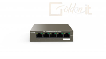Hálózati eszközök Tenda TEF1105P-4-38W 5-Port 10/100Mbps Desktop Switch with 4-Port PoE - TEF1105P-4-38W