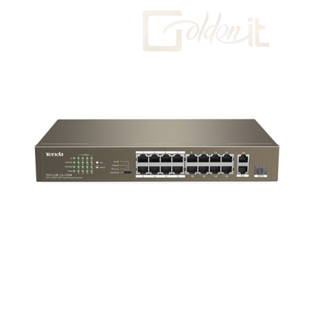 Hálózati eszközök Tenda TEF1118P-16-150WV3.0 16 10/100Mbps +1 Gigabit/SFP Slots Switch With 16-Port PoE - TEF1118P-16-150WV3.0