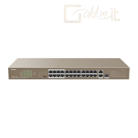 Hálózati eszközök Tenda TEF1126P-24-250WV2.0 Rackmount Switch With 24-Port PoE+ - TEF1126P-24-250WV2.0