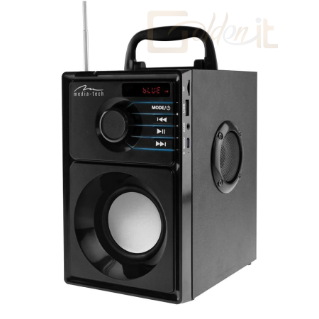 Hangfal Media-Tech MT3179 Boombox Silver Bluetooth Speaker Black - MT3179