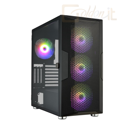 Ház FSP CUT592 Tempered Glass Black - CUT592
