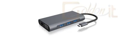 Notebook kiegészitők Raidsonic IcyBox IB-DK4040-CPD USB Type-C DockingStation with two video interfaces - IB-DK4040-CPD