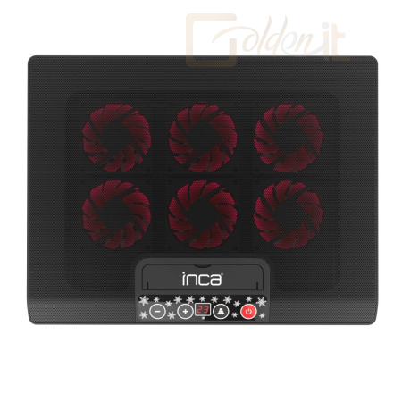 Notebook kiegészitők INCA INC-601GMS Gaming Notebook Cooler Black - INC-601GMS