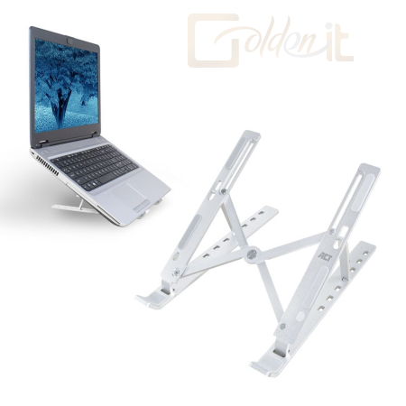 Notebook kiegészitők ACT AC8120 Foldable laptop stand aluminium 7 positions height adjustable - AC8120