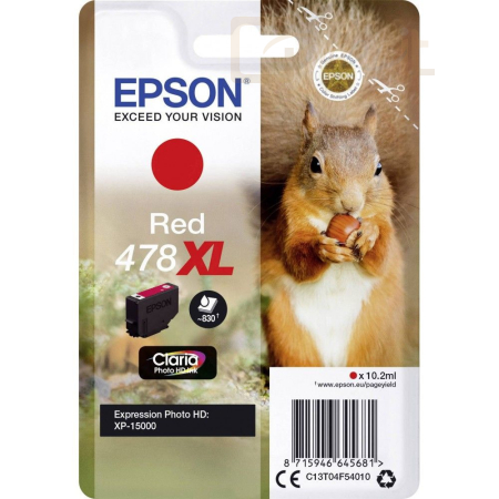 Nyomtató - Tintapatron Epson T04F5 (478XL) Red tintapatron - C13T04F54010