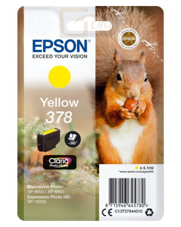 Nyomtató - Tintapatron Epson T3784 (378) Yellow tintapatron - C13T37844020