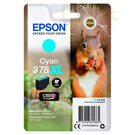 Nyomtató - Tintapatron Epson T3792 (378XL) Cyan tintapatron - C13T37924010