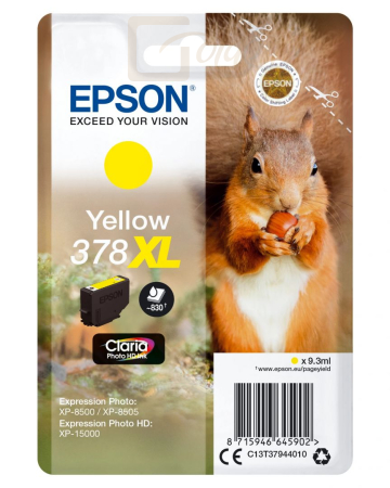 Nyomtató - Tintapatron Epson T3794 (378XL) Yellow tintapatron - C13T37944020
