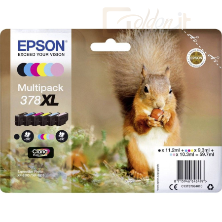 Nyomtató - Tintapatron Epson T3798 (378XL) Multipack tintapatron - C13T37984010