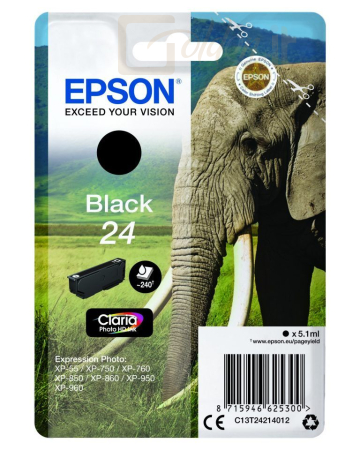Nyomtató - Tintapatron Epson T2421 (24) Black tintapatron - C13T24214012