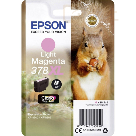Nyomtató - Tintapatron Epson T3796 (378XL) Light Magenta tintapatron - C13T37964010