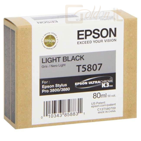 Nyomtató - Tintapatron Epson T5807 Light Black tintapatron - C13T580700