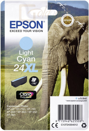 Nyomtató - Tintapatron Epson T2435 (24XL) Light Cyan tintapatron - C13T24354012
